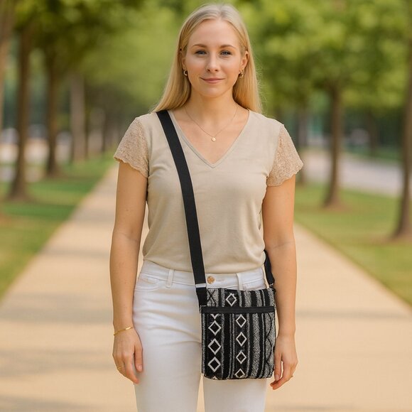 NEW Tapestry Aztec Crossbody Bag - Picture 2 of 4